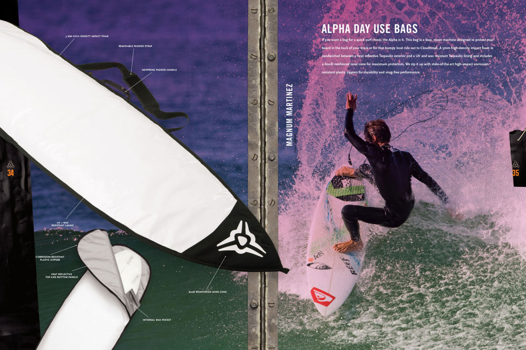 Surf product catalog design examples