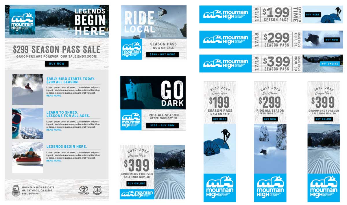 ski resort Digital advertising social media banner ads
